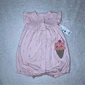 Carter's Pink Ice Cream Bubble Romper